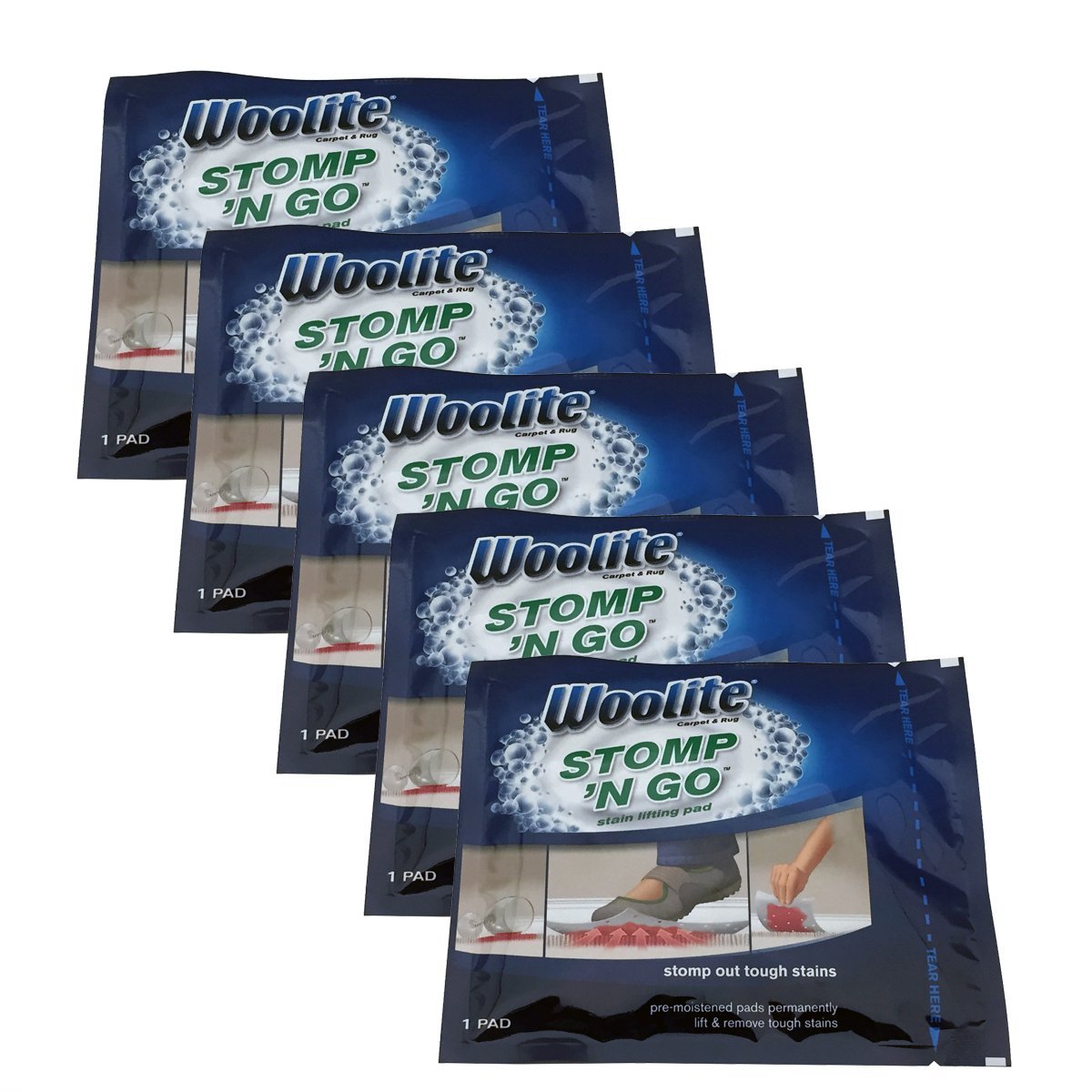 Woolite Carpet and Rug Stomp N' Go Stain Lifting Pads - 5 Pack N8 free ...