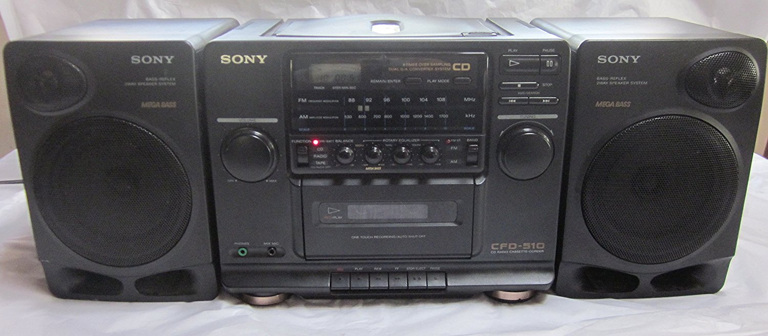 Sony Cd Radio Cassette Corder Cfd 510 1994 Boombox N3 Free Image Download 5069