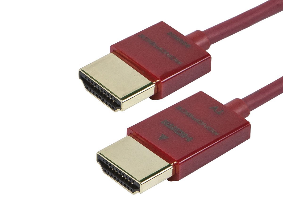 Monoprice Ultra Slim Series Ft Gbps High Performance Hdmi Cable W Redmere Technology