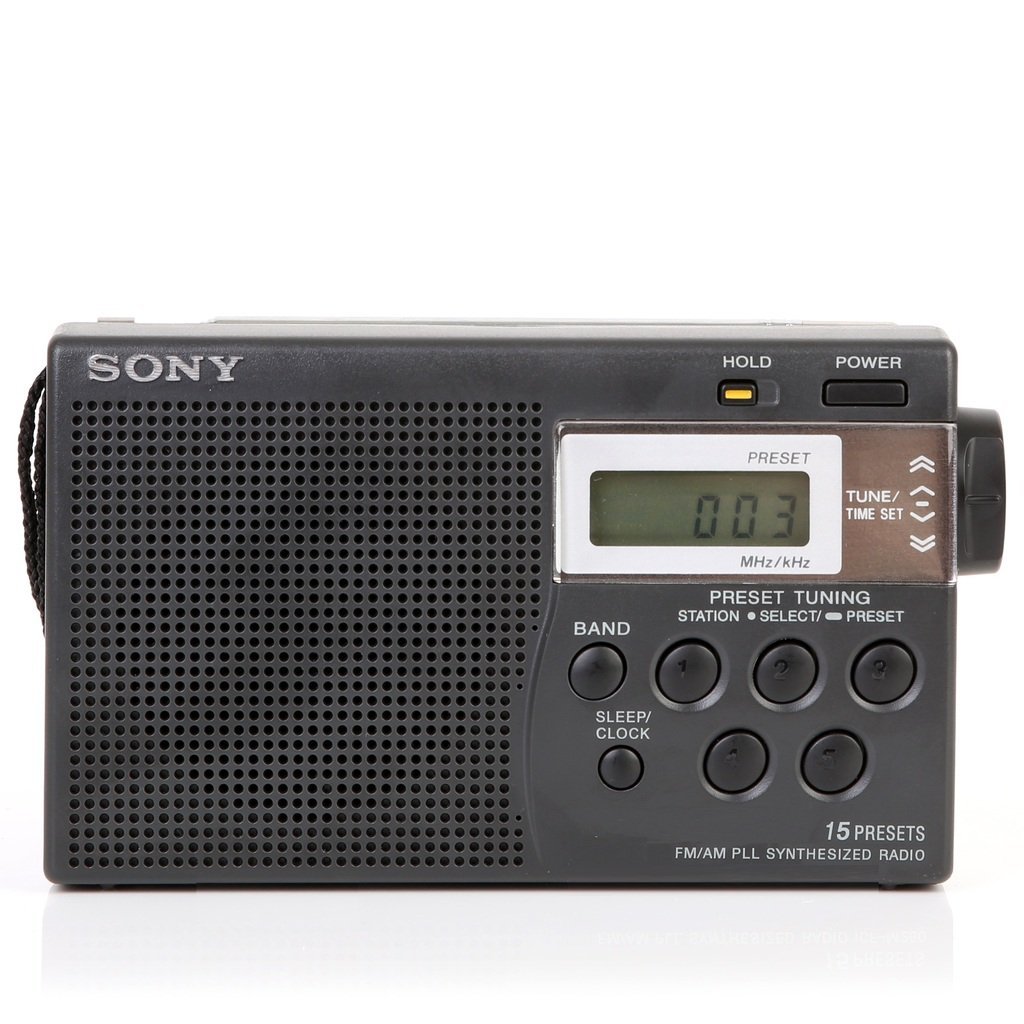 Sony Portable AM/FM Transistor Radio with Built-in Speaker, Headphone ...