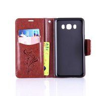 Galaxy J7 2016 Case,Galaxy J7 2016 Cover,ikasus Glitter Diamond Embossing Flowers Lily Butterfly PU Leather Flip... N48