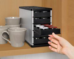 YouCopia PodStack Single Serve Coffee Pod Organizer - Verismo pods, Lavazza Rivo packs and CBTL capsules, Amazon...
