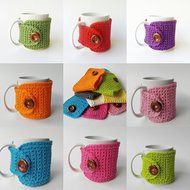 10 Coffee Cozies Gift Set Cotton
