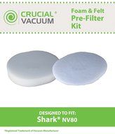 Shark Washable, Reusable NV80 1 Foam and 1 Felt Filter; Fits NV80 Models; Part # XFF80; Designed &amp; Engineered...