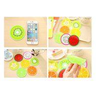 CXAK Silicone Coasters 7 Fruit Colorful, Unique Design for Bar, Caf&eacute;,Kitchen and Patio suitable for Cold/Hot Beveranges...