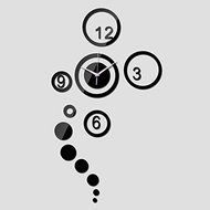 EverTrust(TM) Promotion vintage wall clock hot mirror art clocks 3d home decoration modern design watch stickers... N3