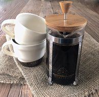 French Press Coffee Maker, Trendy Bamboo, BONUS Measuring Spoon, Ideal Size, Brew 2.5 Cups, Perfect For Your Home...