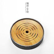 CCWY World wide wood to burn water-solid wood tea tray tray tea trumpet Kung Fu tea ceramic tea sea,Coarse earthenware...
