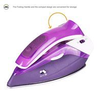 ZZ TI962-P Dual Voltage Travel Steam Iron with Stainless Steel Soleplate 1000 Watt, Purple N7