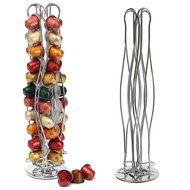 Spares2go 80 Pod Disc Holder Rack For Nespresso Coffee Machines 2 x 40 Capsule Dispenser Towers