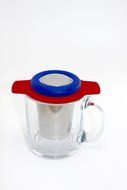 Premium Stainless Steel Tea Infuser Strainer - Standard Size Tea Strainer with Silicone Lined Lid with Finest...