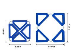 iGuerburn 2 Pack Silicone Expandable Trivet Mat / Hot Pot Holder Pad (Blue) N3