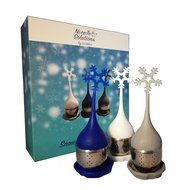 Ni&bull;ce&bull;Tea Solutions Snowflake Silicone Stainless Loose Leaf Tea Infusers/Strainers