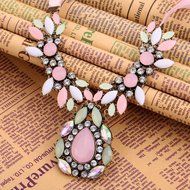 Charm Fashion Jewelry Pendant Chain Crystal Choker Chunky Statement Bib Necklace N9