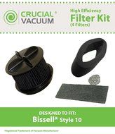 Bissell Style 10 Filter Kit; Compare to Part # 2032117, Designed &amp; Engineered by Crucial Vacuum N2