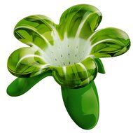 koziol AUDREY Tea Strainer, Filter, Tea Bag, transparent green/green
