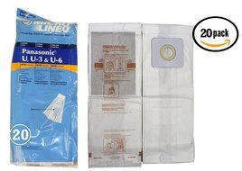 20 Panasonic Type U, U3, U6 DVC Micro-Lined Made Vacuum Bags, 20 Pack.