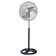 18-Inch Adjustable Height 360 Degree Metal Heavy Duty Portable Oscillating Fan Silvertone