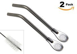 Steelution: Bombilla Filter Straw for Yerba Mate, Loose Tea, with Easy-clean Filter and Straw CleanerShips in... N2