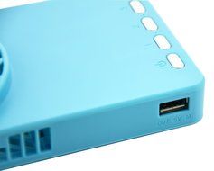 Happy-top&reg; 3 Speeds Portable Mini USB Desktop Fan Rechargeable Emergency Power Bank Ultra-thin Summer Fan Handheld... N24