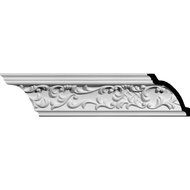 Ekena Millwork MLD03X03X05SG 3 5/8-Inch H x 3 5/8-Inch P x 5 1/4-Inch F x 94 5/8-Inch L Strasbourg Crown Molding...