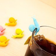 Lieomo 6Pcs Cute Snail Shape Silicone Tea Bag Holder (mixing Colors) Party Supplies