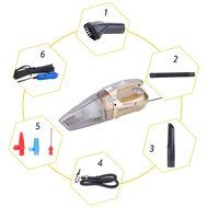 Car Dust Buster Hand Vac, TWOBIU(TM) 100W Vehicle Vacuum Cleaner with Tire Pressure Monitor Tire Inflation Flashlight-Gold N5