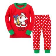 Baby Suit,Laimeng Baby Kid Outfit Clothes Christmas Santa Claus T-shirt Top+Dot Long Pants Suit (6T, Red) N2