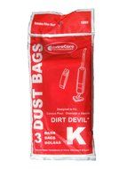 9 Royal Dirt Devil Stick Vac Type K Allergy Vacuum Bags, All Dirt Devil Stick vacs and Royal Vac Vacuum Cleaners... N2