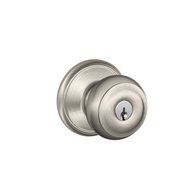 Schlage F51GEO619 Georgian Keyed Entry Knob, Satin Nickel by Schlage Lock Company
