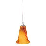 Vaxcel PD30103SN Milano Mini Pendant with Lava Swirl Glass, 4-1/2, Satin Nickel Finish by Vaxcel