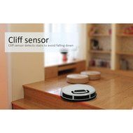 Vacuum Cleaning Robot Automatic Robotic Vacuum Cleaner High Suction Cleaning for Hard Floor and Low Carpets (black-white) N7