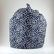 French Press Cozy Cover, 8 cup, Insulated Cosy, Blue White, Tea Cozy