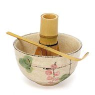 3pcs Sets Tea Ceremony Matcha Ceramic Tea Bowl Bamboo Tea Scoop Matcha Whisk - No2