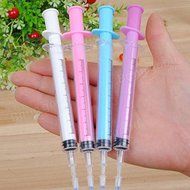 Saver 2 X Novelty Stationery Syringe Gel Pens Fun Gift N3