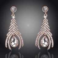 Women Gold Silver Filled Earring Crystal Drop Dangle Hook Stud Earrings Jewelry N19
