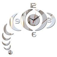 EverTrust(TM) hot watch Modern 3d wall clocks diy acrylic mirror Home Decoration big clock decorative Living Geometric N2