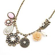 Fashion Jewelry Crystal Chunky Statement Bib Pendant Chain Choker Charm Necklace N4