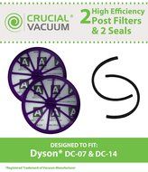 2 Dyson DC07, DC14, DC15 Post-Motor HEPA Filters + Seals, Replaces Dyson Vacuum Part # 901420-02, Designed &amp; Engineered... N2