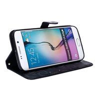 Galaxy S6 Edge Wallet Case, PHEZEN Bling Liquid Glitter Love Heart Floating 3D Hourglass Luxury Pu Leather Magnet... N29