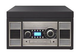 Crosley CR2413A-BK Memory Master II Turntable with Radio, CD Player/Recorder, Cassette and Aux-In, Black N2