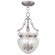 Livex Lighting 5041-91 Duchess 3-Light Convertible Chain Hang/Ceiling Mount, Brushed Nickel by Livex Lighting