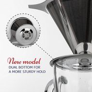Pour Over Coffee Dripper-4 Cup Capacity-Reusable Paperless Permanent-Laser Cut Dual Mesh Filter-Dishwasher Safe...