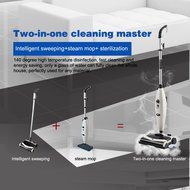 Hausbell MW8100 All-in-One Sweeper and Steam Mop for Floor and Carpet Pet Hair Eraser with 2 Mop Pads N3