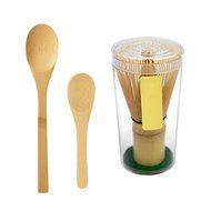 Premier Quality Natural Bamboo Matcha Tea Whisk w/ Japanese Green Tea Stirrer Spoon Set