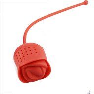 1Pc Silicone Rose Design Tea Leaf Strainer Herb Spice Infuser Teacup Teapot Cup Filter Random Color