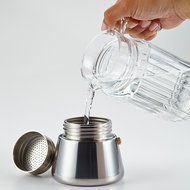 BonJour Coffee Stainless Steel Stovetop Espresso Maker, 32-Ounce