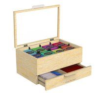 Mind Reader "Royce"Wooden Tea Bag and Condiment Organizer, Brown
