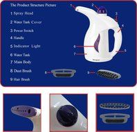 Miraguar MRG-3005C 200ML Fabric Steamer Garment Steamer Portable Steamer (White+Purple) N6