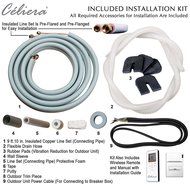 Celiera 12000 BTU Ductless Mini Split Air Conditioner + Heat Pump - Indoor and Outdoor Units + Line Set + Installation... N3